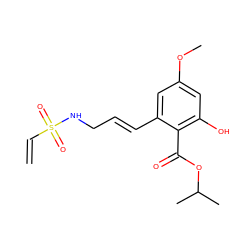 C=CS(=O)(=O)NC/C=C/c1cc(OC)cc(O)c1C(=O)OC(C)C ZINC000299836182
