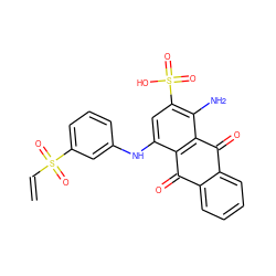 C=CS(=O)(=O)c1cccc(Nc2cc(S(=O)(=O)O)c(N)c3c2C(=O)c2ccccc2C3=O)c1 ZINC000004272052