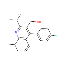 C=Cc1c(C(C)C)nc(C(C)C)c(CO)c1-c1ccc(F)cc1 ZINC000013437723