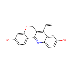 C=Cc1c2c(nc3ccc(O)cc13)-c1ccc(O)cc1OC2 ZINC000028949789