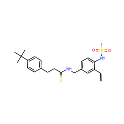 C=Cc1cc(CNC(=S)CCc2ccc(C(C)(C)C)cc2)ccc1NS(C)(=O)=O ZINC000043132138