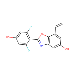 C=Cc1cc(O)cc2nc(-c3c(F)cc(O)cc3F)oc12 ZINC000013583716