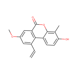 C=Cc1cc(OC)cc2c(=O)oc3c(C)c(O)ccc3c12 ZINC000028572295