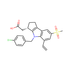 C=Cc1cc(S(C)(=O)=O)cc2c3c(n(Cc4ccc(Cl)cc4)c12)[C@H](CC(=O)O)CC3 ZINC000003988032