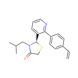 C=Cc1ccc(-c2ncccc2[C@H]2SCC(=O)N2CC(C)C)cc1 ZINC000028819699