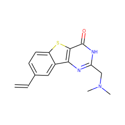 C=Cc1ccc2sc3c(=O)[nH]c(CN(C)C)nc3c2c1 ZINC000045286393