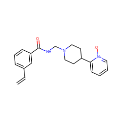 C=Cc1cccc(C(=O)NCN2CCC(c3cccc[n+]3[O-])CC2)c1 ZINC000038149988