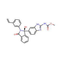 C=Cc1cccc(N2C(=O)c3ccccc3[C@@]2(O)c2ccc3nc(NC(=O)OC)[nH]c3c2)c1 ZINC000220063022