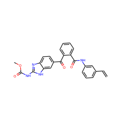 C=Cc1cccc(NC(=O)c2ccccc2C(=O)c2ccc3nc(NC(=O)OC)[nH]c3c2)c1 ZINC000230831328