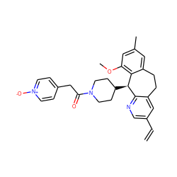 C=Cc1cnc2c(c1)CCc1cc(C)cc(OC)c1[C@@H]2C1CCN(C(=O)Cc2cc[n+]([O-])cc2)CC1 ZINC000029551402