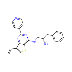 C=Cc1csc2c(NC[C@@H](N)Cc3ccccc3)nc(-c3ccncc3)nc12 ZINC000223670367