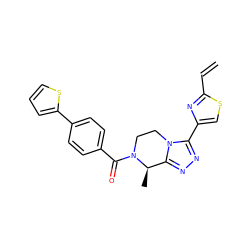 C=Cc1nc(-c2nnc3n2CCN(C(=O)c2ccc(-c4cccs4)cc2)[C@@H]3C)cs1 ZINC000142944094