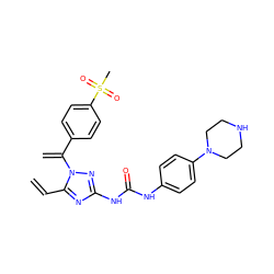 C=Cc1nc(NC(=O)Nc2ccc(N3CCNCC3)cc2)nn1C(=C)c1ccc(S(C)(=O)=O)cc1 ZINC000169684769