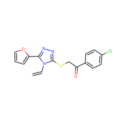 C=Cn1c(SCC(=O)c2ccc(Cl)cc2)nnc1-c1ccco1 ZINC000043070999