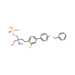 C=P(O)(O)OC[C@](N)(CO)CCc1ccc(-c2ccc(SCc3ccccc3)cc2)cc1Cl ZINC000049802363