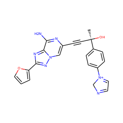 C[C@@](O)(C#Cc1cn2nc(-c3ccco3)nc2c(N)n1)c1ccc([N+]2=CC=NC2)cc1 ZINC000028350696