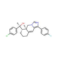 C[C@@](O)(c1ccc(Cl)cc1)[C@H]1CCCC2=Cc3c(-c4ccc(F)cc4)ncn3C[C@@]21C ZINC000045252893