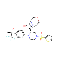 C[C@@](O)(c1ccc(N2CCN(S(=O)(=O)c3cccs3)C[C@@H]2CN2[C@@H]3COC[C@H]2[C@@H](O)C3)cc1)C(F)(F)F ZINC000103261631