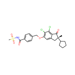 C[C@@]1(C2CCCC2)Cc2cc(OCc3ccc(C(=O)NS(C)(=O)=O)cc3)c(Cl)c(Cl)c2C1=O ZINC000028333657