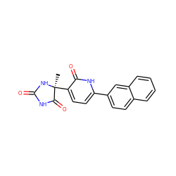 C[C@@]1(c2ccc(-c3ccc4ccccc4c3)[nH]c2=O)NC(=O)NC1=O ZINC000071335322