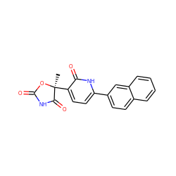 C[C@@]1(c2ccc(-c3ccc4ccccc4c3)[nH]c2=O)OC(=O)NC1=O ZINC000071332280