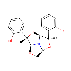 C[C@@]1(c2ccccc2O)O[C@@H]2N3[C@H](CO[C@H]31)O[C@]2(C)c1ccccc1O ZINC000230587822