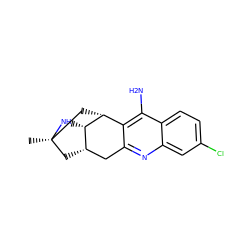 C[C@@]12C[C@H]3Cc4nc5cc(Cl)ccc5c(N)c4[C@@H](C1)[C@H]3N2 ZINC000058685527