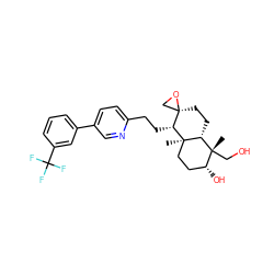 C[C@@]12CC[C@@H](O)[C@@](C)(CO)[C@H]1CC[C@@]1(CO1)[C@H]2CCc1ccc(-c2cccc(C(F)(F)F)c2)cn1 ZINC001772639481
