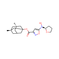 C[C@@]12CC3CC(OC(=O)c4cc(N(O)[C@H]5CCCO5)on4)(C1)C[C@](C)(C3)C2 ZINC000653785921