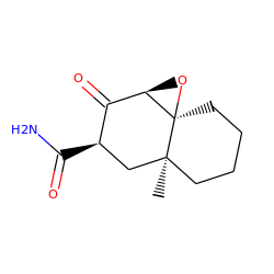 C[C@@]12CCCC[C@]13O[C@@H]3C(=O)[C@H](C(N)=O)C2 ZINC000006491240