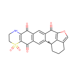 C[C@@]12CCCc3coc(c31)C(=O)c1cc3c(cc12)C(=O)C1=C(NCCS1(=O)=O)C3=O ZINC000013308358