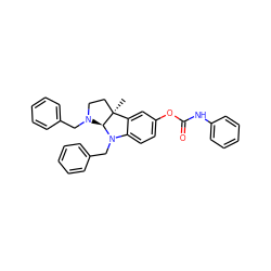 C[C@@]12CCN(Cc3ccccc3)[C@@H]1N(Cc1ccccc1)c1ccc(OC(=O)Nc3ccccc3)cc12 ZINC000013779936