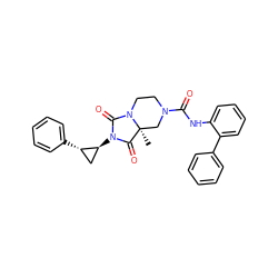 C[C@@]12CN(C(=O)Nc3ccccc3-c3ccccc3)CCN1C(=O)N([C@H]1C[C@@H]1c1ccccc1)C2=O ZINC000072107023