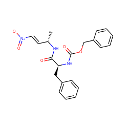 C[C@@H](/C=C/[N+](=O)[O-])NC(=O)[C@H](Cc1ccccc1)NC(=O)OCc1ccccc1 ZINC001772575943