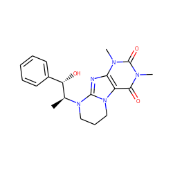 C[C@@H]([C@@H](O)c1ccccc1)N1CCCn2c1nc1c2c(=O)n(C)c(=O)n1C ZINC000028872365