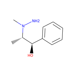 C[C@@H]([C@H](O)c1ccccc1)N(C)N ZINC000019167342