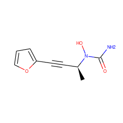 C[C@@H](C#Cc1ccco1)N(O)C(N)=O ZINC000000015688