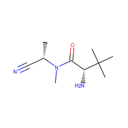 C[C@@H](C#N)N(C)C(=O)[C@@H](N)C(C)(C)C ZINC000013976239