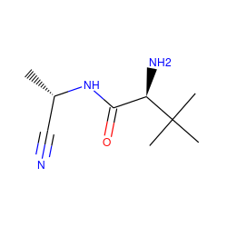 C[C@@H](C#N)NC(=O)[C@@H](N)C(C)(C)C ZINC000014948850