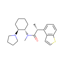 C[C@@H](C(=O)N(C)[C@H]1CCCC[C@@H]1N1CCCC1)c1cccc2sccc12 ZINC000013860894