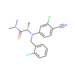 C[C@@H](C(=O)N(C)C)N(Cc1ccccc1Cl)c1ccc(C#N)c(Cl)c1 ZINC000042966323