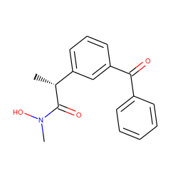 C[C@@H](C(=O)N(C)O)c1cccc(C(=O)c2ccccc2)c1 ZINC000028110343