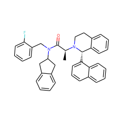 C[C@@H](C(=O)N(Cc1ccccc1F)C1Cc2ccccc2C1)N1CCc2ccccc2[C@@H]1c1cccc2ccccc12 ZINC000137614936