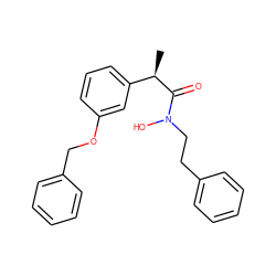 C[C@@H](C(=O)N(O)CCc1ccccc1)c1cccc(OCc2ccccc2)c1 ZINC000029545892