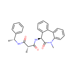 C[C@@H](C(=O)N[C@@H]1C(=O)N(C)c2ccccc2-c2ccccc21)C(=O)N[C@H](C)c1ccccc1 ZINC000028824882