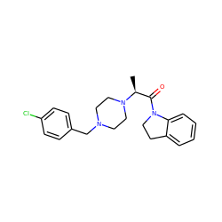 C[C@@H](C(=O)N1CCc2ccccc21)N1CCN(Cc2ccc(Cl)cc2)CC1 ZINC000095950335