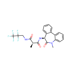 C[C@@H](C(=O)NCC(F)(F)C(F)(F)F)C(=O)N[C@@H]1C(=O)N(C)c2ccccc2-c2ccccc21 ZINC000028824926