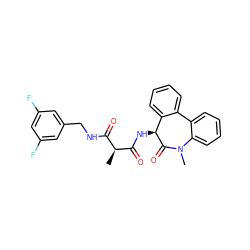 C[C@@H](C(=O)NCc1cc(F)cc(F)c1)C(=O)N[C@@H]1C(=O)N(C)c2ccccc2-c2ccccc21 ZINC000028824865