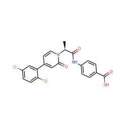 C[C@@H](C(=O)Nc1ccc(C(=O)O)cc1)n1ccc(-c2cc(Cl)ccc2Cl)cc1=O ZINC000220669533