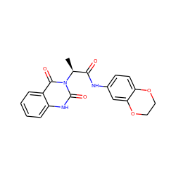 C[C@@H](C(=O)Nc1ccc2c(c1)OCCO2)n1c(=O)[nH]c2ccccc2c1=O ZINC000009058896